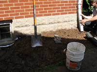 Basement Waterproofing in Brampton - repairing grade